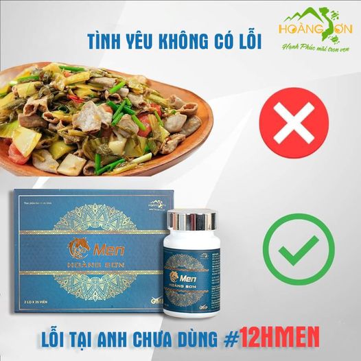 yếu sinh lý là do chưa sử dụng 12h men hoàng sơn