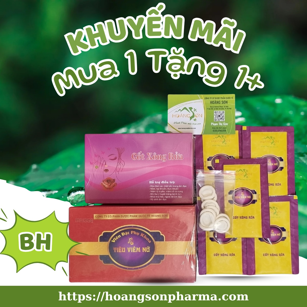 Khuyến Mãi Viên Đặt Phụ Khoa Tiêu Viêm Nữ, Mua 1 tặng 2